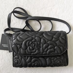 Simply Vera Vera Wang Black Quilted Crossbody Bag